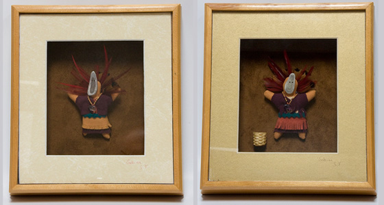 Two framed works by Sabine